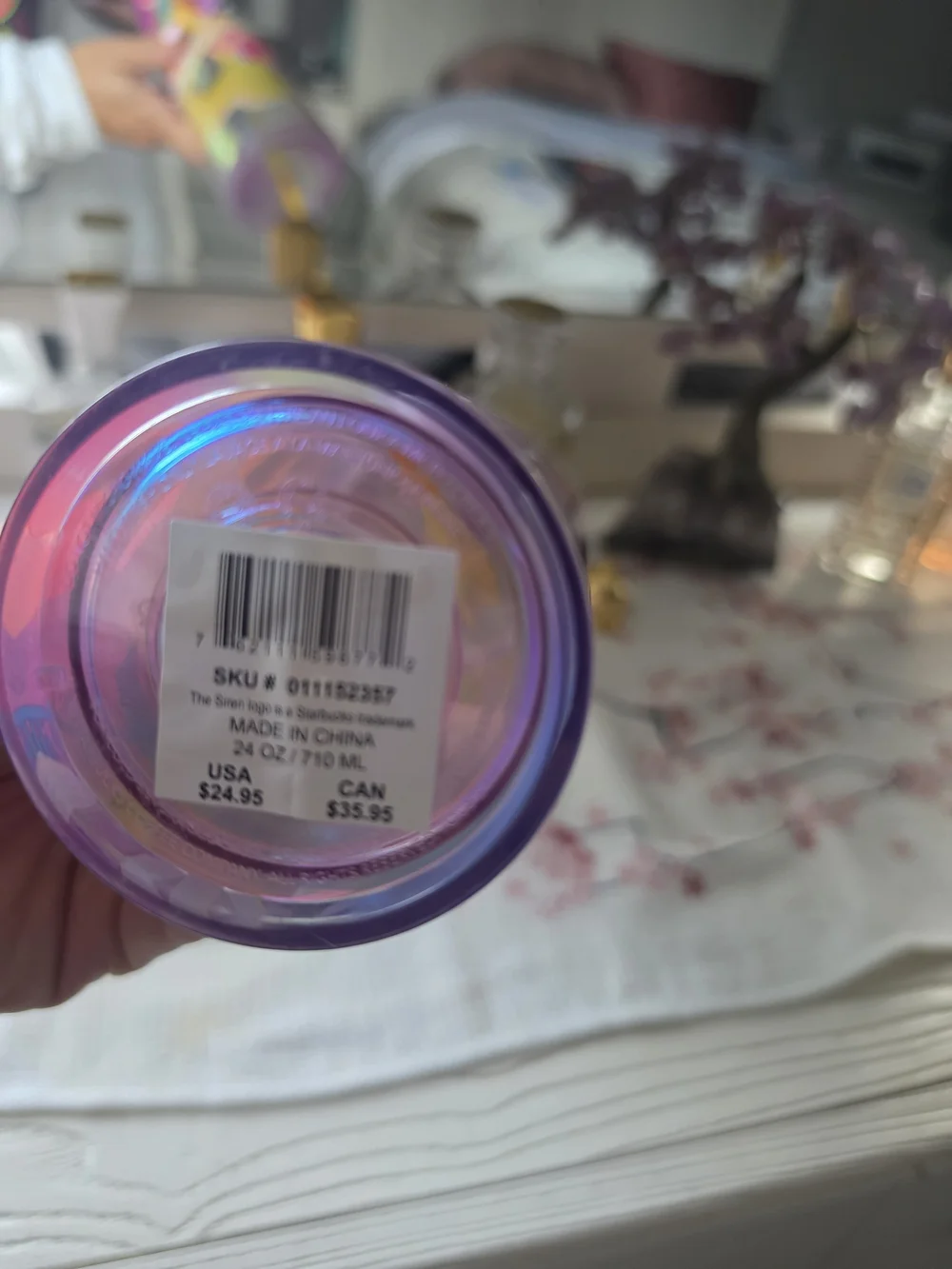 Starbucks iridescent disposable